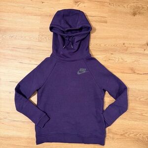 Nike Purple Funnel Neck Hoodie Sweatshirt Size S